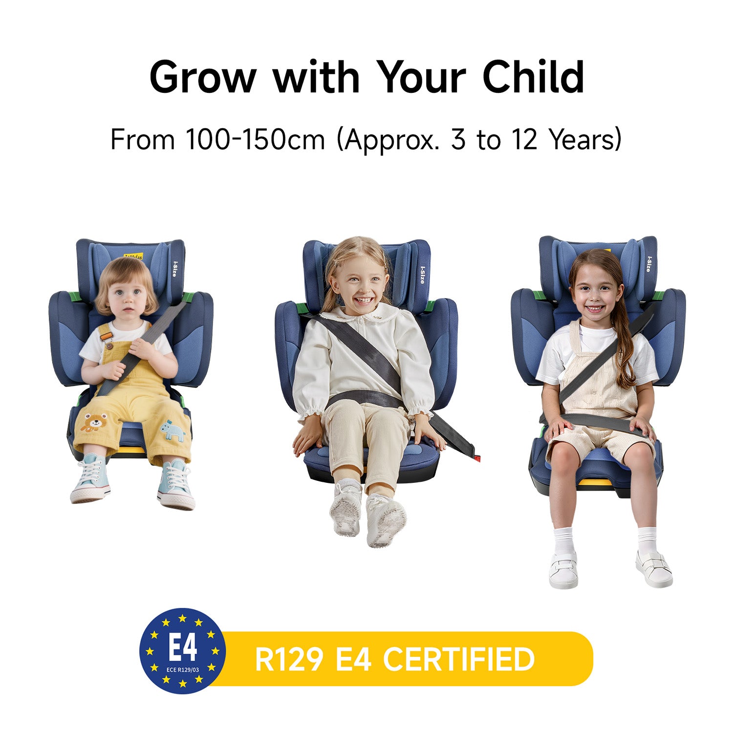 Jovikids Rober Portable Highback Booster i-Size 100-150cm Blue