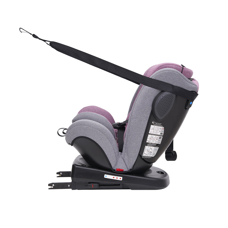 Isofix مع حبل علوي، مقعد سيارة دوار 360 درجة أزرق، المجموعة 0/1/2/3، عمر 0-12 سنة