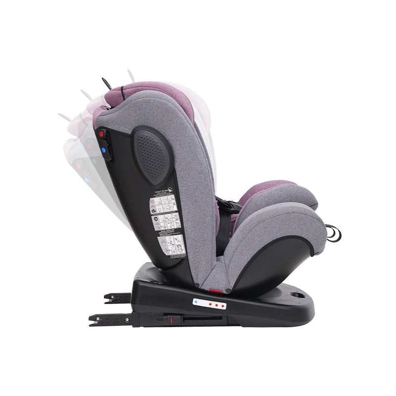 Isofix مع حبل علوي، مقعد سيارة دوار 360 درجة أزرق، المجموعة 0/1/2/3، عمر 0-12 سنة
