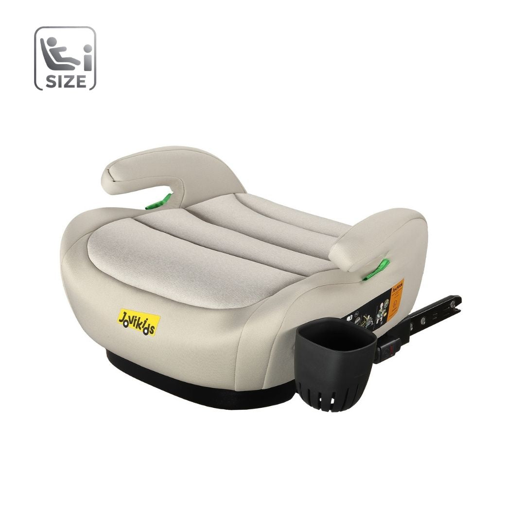 Jovikids OHHO+ ISOFIX Car Booster Seat, i-Size R129, 125-150 cm (6–12 Years) Milkstone