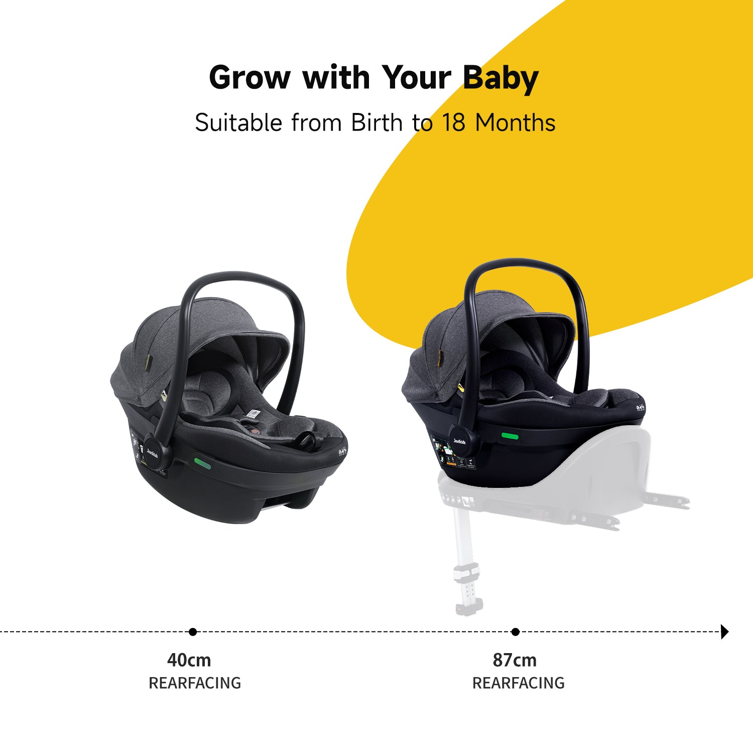 JOVIKIDS Aria R129 Infant Carrier Car Seat(40-87cm)