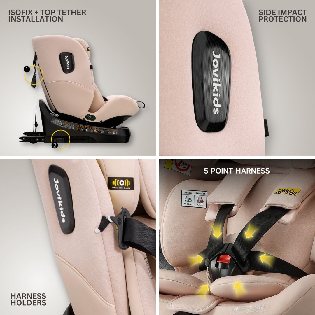 Jovikids Ranger TT 360° Rotating Car Seat i-Size, 40-150cm All-in-One 0-12 years