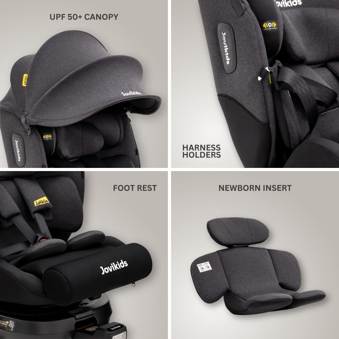 Jovikids Ranger 2 i-Size 360 Rotating Car Seat, 40-150cm All-in-One