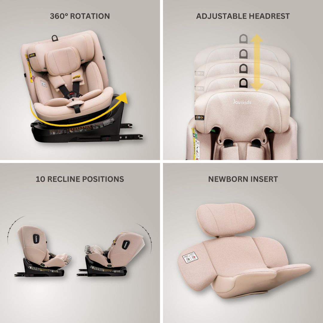 Jovikids Ranger TT 360° Rotating Car Seat i-Size, 40-150cm All-in-One 0-12 years
