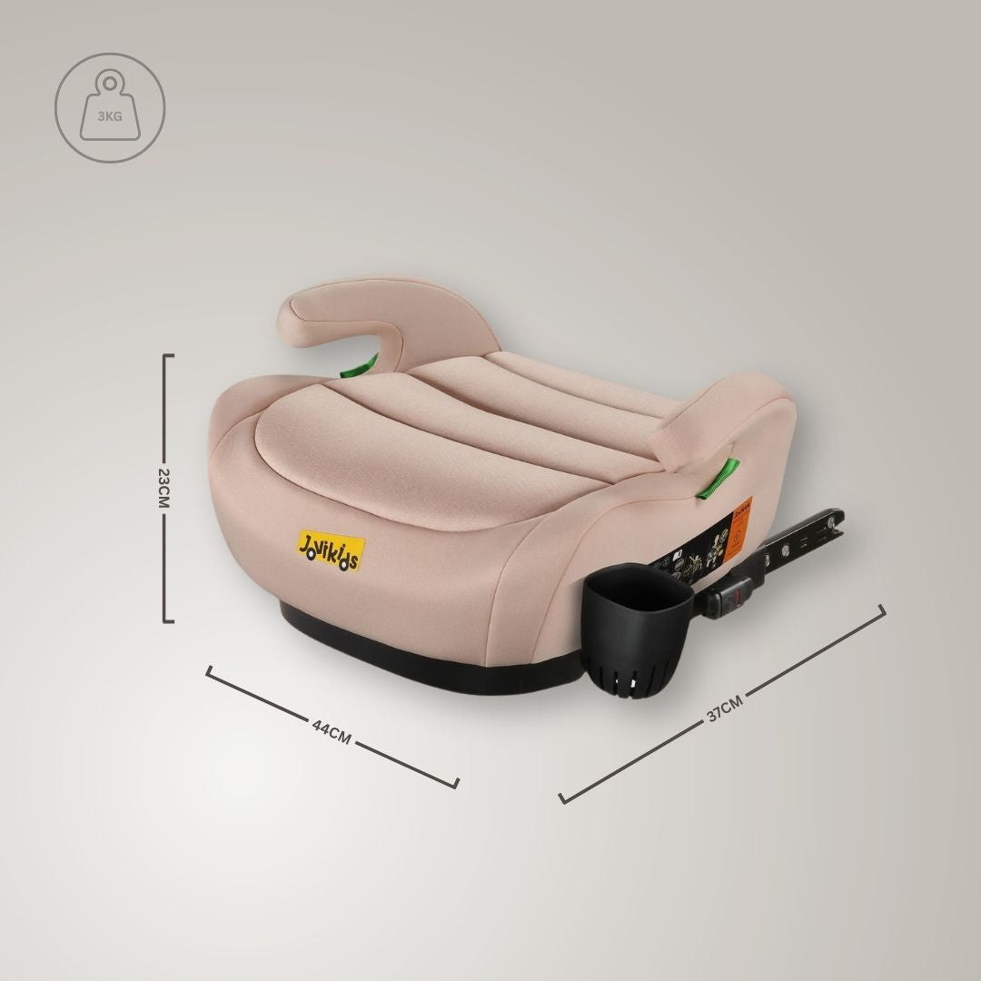 Jovikids OHHO+ ISOFIX Car Booster Seat, i-Size R129, 125-150 cm (6–12 Years) Rosewood