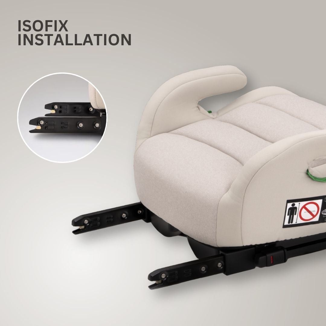 Jovikids OHHO+ ISOFIX Car Booster Seat, i-Size R129, 125-150 cm (6–12 Years) Milkstone
