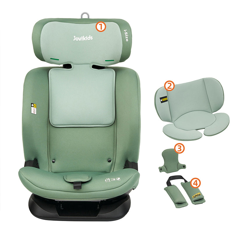 Jovikids CICI TT i-Size Child Seat 76-150cm Green