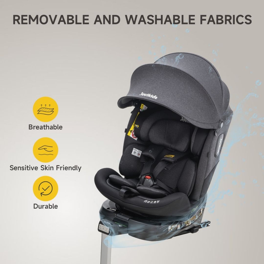 Jovikids Ranger 2 i-Size 360 Rotating Car Seat, 40-150cm All-in-One