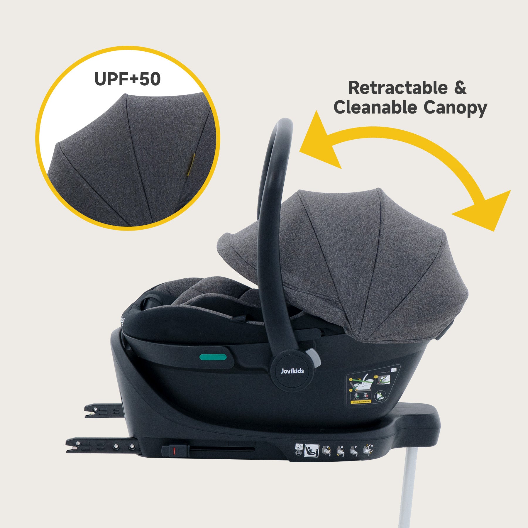 JOVIKIDS Aria R129 Infant Carrier Car Seat With Base(40-87cm)