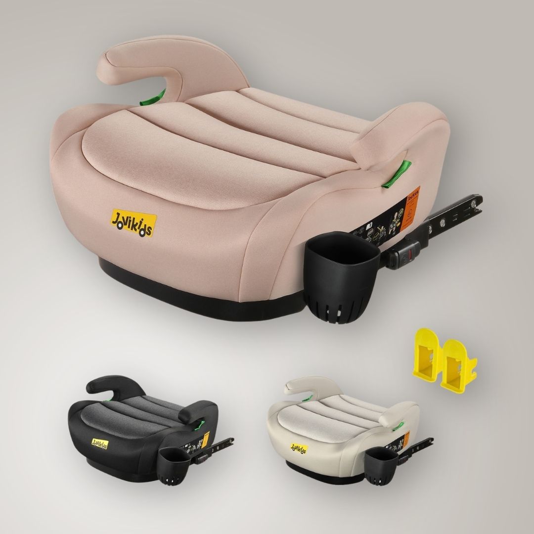 Jovikids OHHO+ ISOFIX Car Booster Seat, i-Size R129, 125-150 cm (6–12 Years) Rosewood