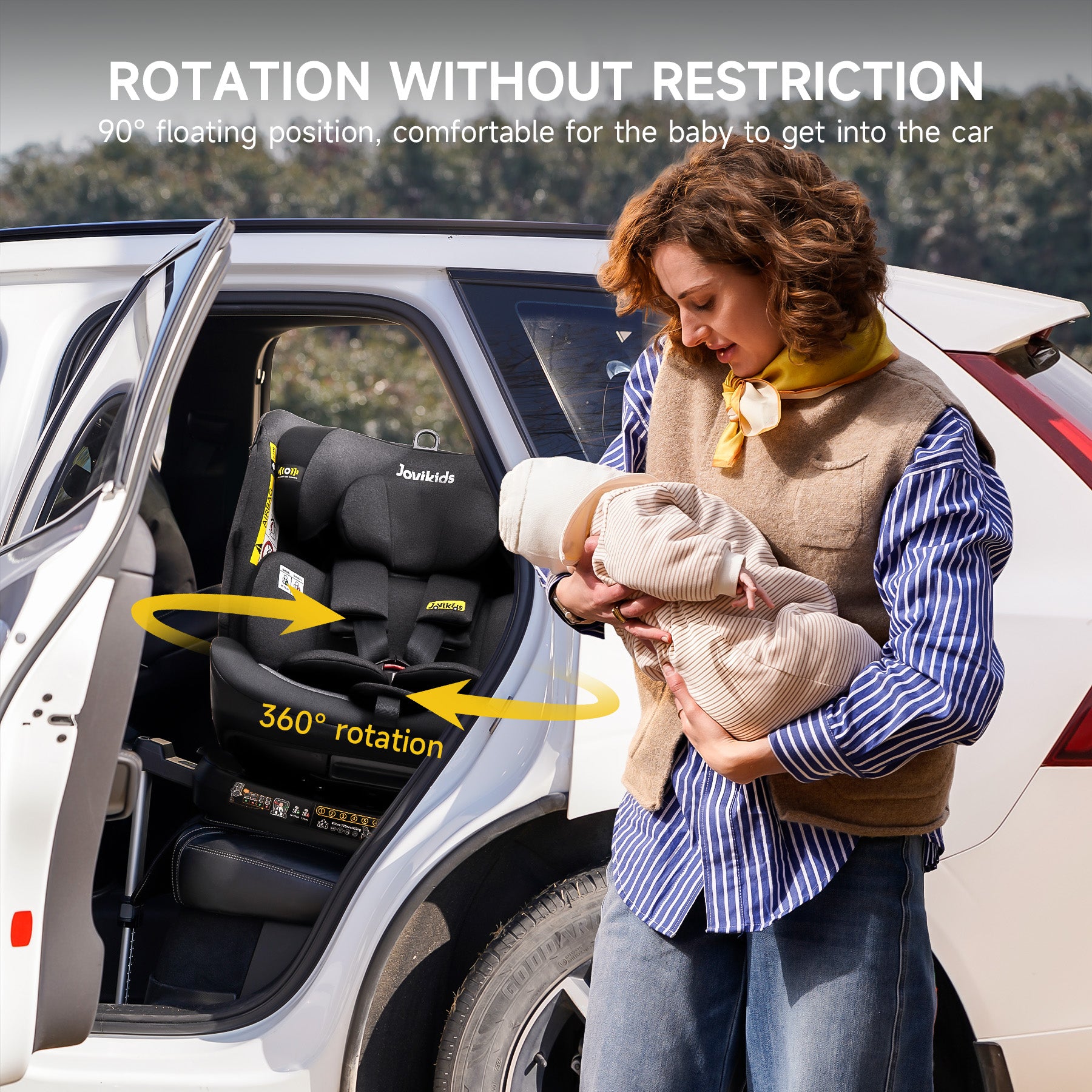 Jovikids Ranger 2 i-Size 360 Rotating Car Seat, 40-150cm All-in-One