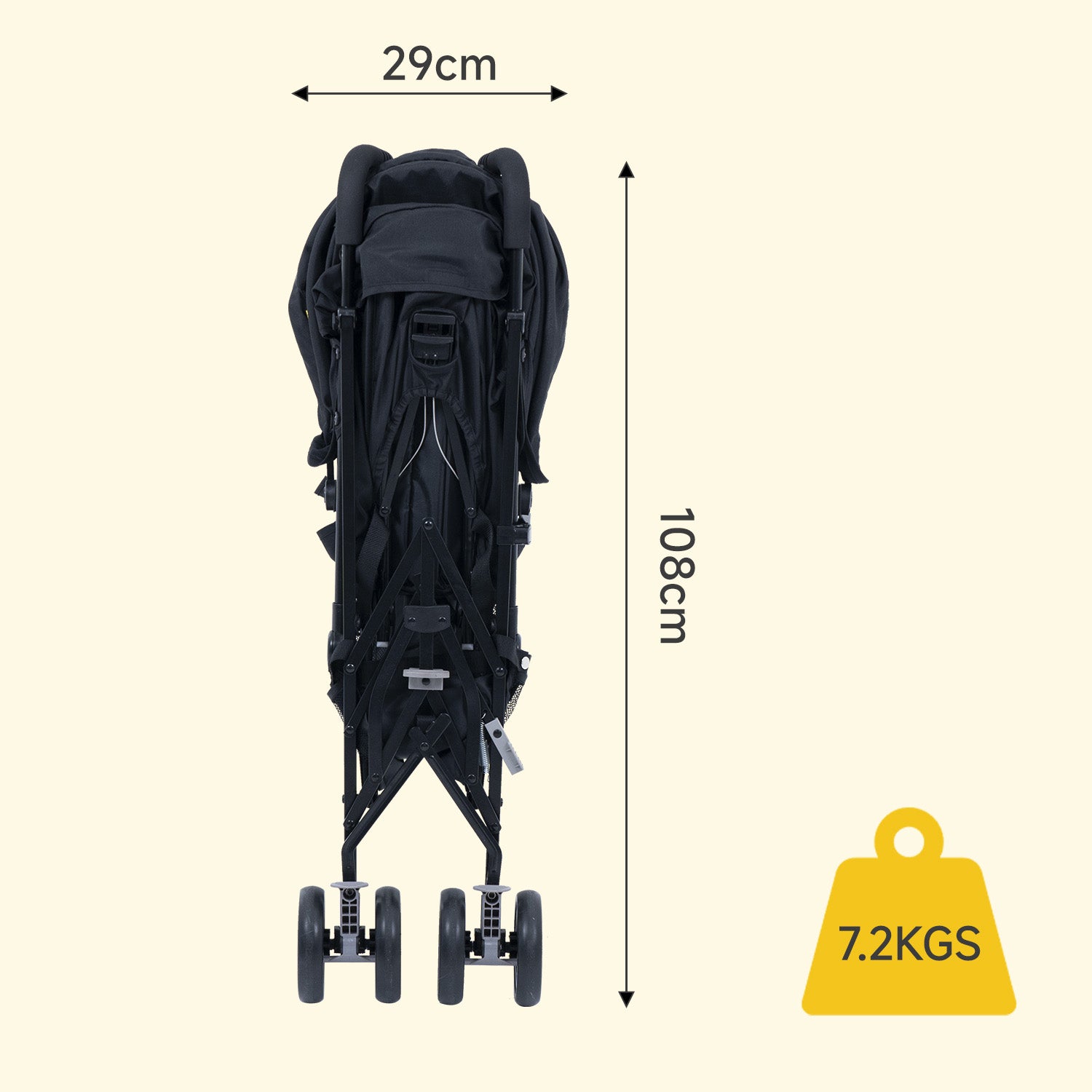Jovikids Lightweight Baby Stroller Black