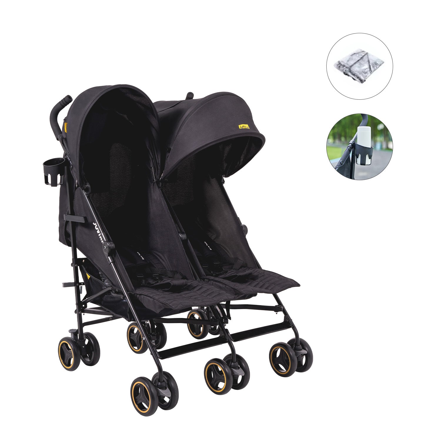 Jovikids Lightweight Baby Stroller Black Twin1