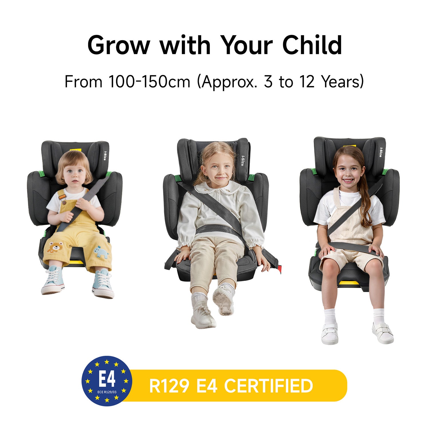 Jovikids Rober ポータブル ハイバック ブースター i-Size 100-150cm