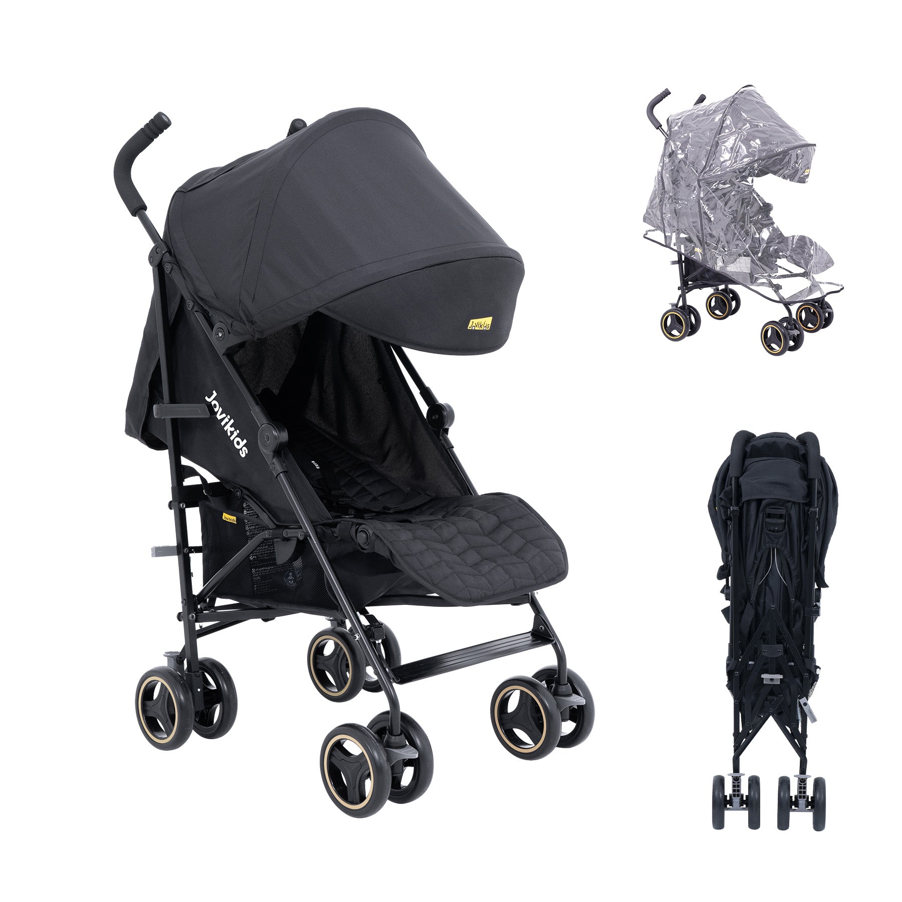 Jovikids ベビーカー A B型ベビーカー 軽量 コンパクト サンキャノピー、レインカバー、カップホルダー付きで、耐荷重は22kgです