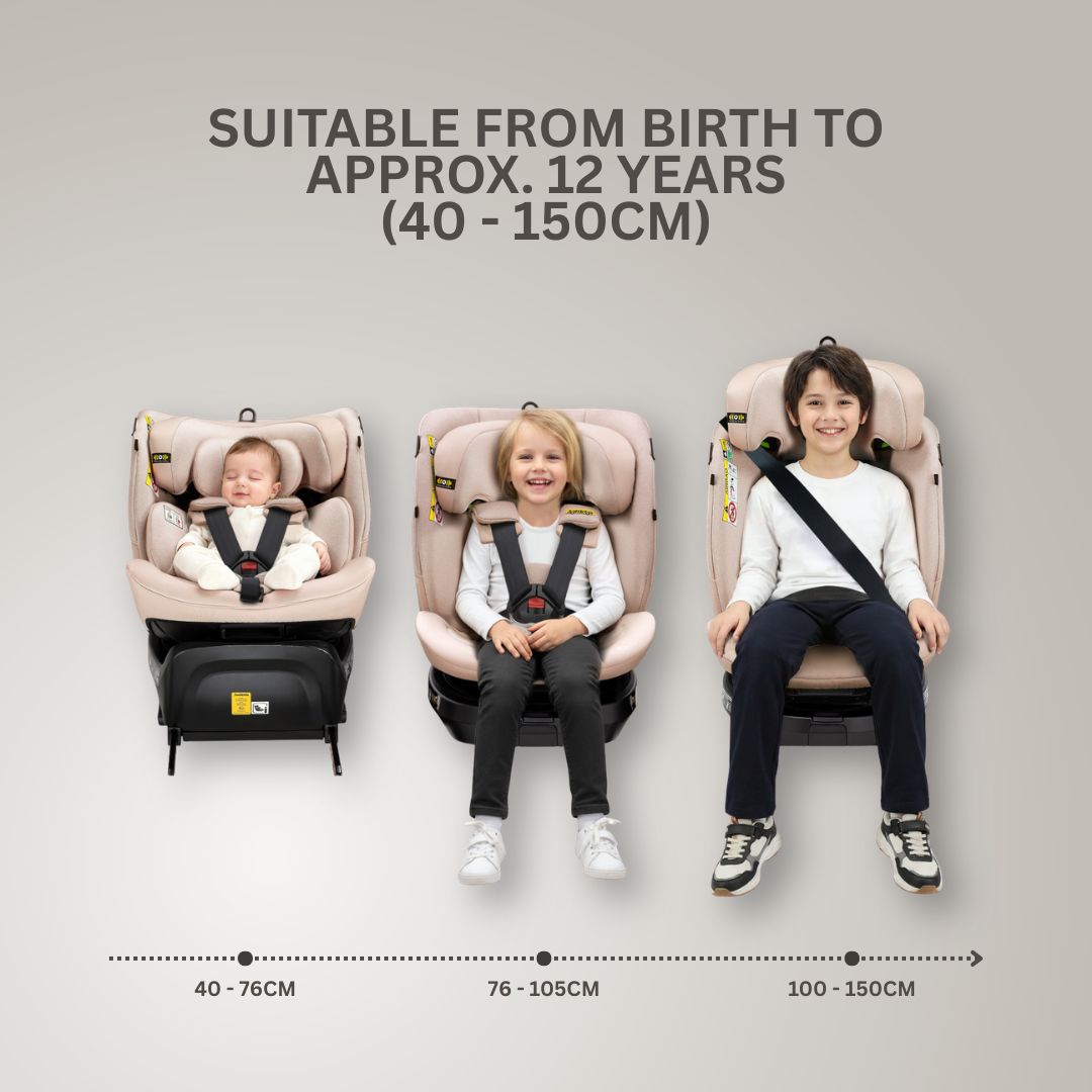 Jovikids Ranger TT 360° Rotating Car Seat i-Size, 40-150cm All-in-One 0-12 years