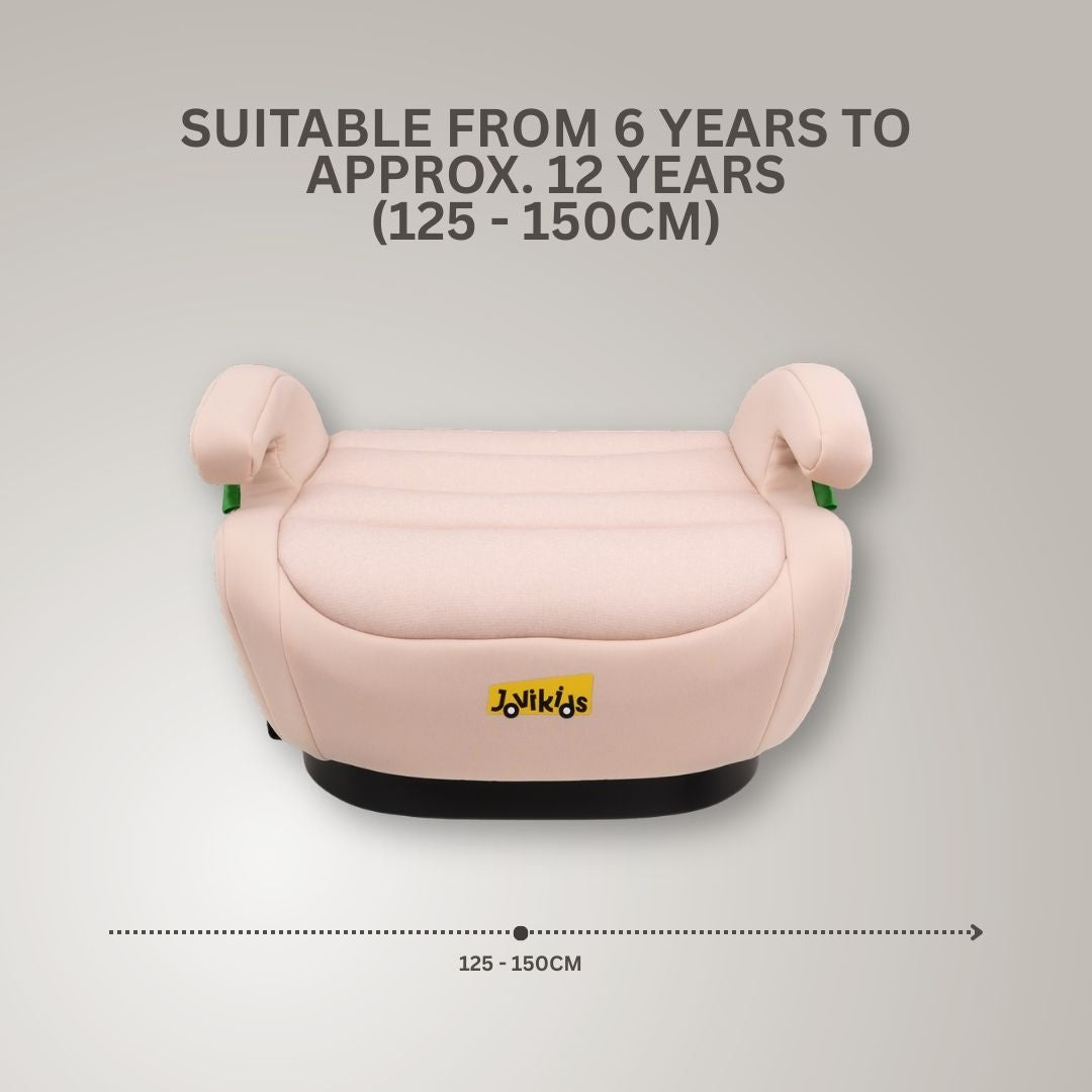 Jovikids OHHO+ ISOFIX Car Booster Seat, i-Size R129, 125-150 cm (6–12 Years) Rosewood