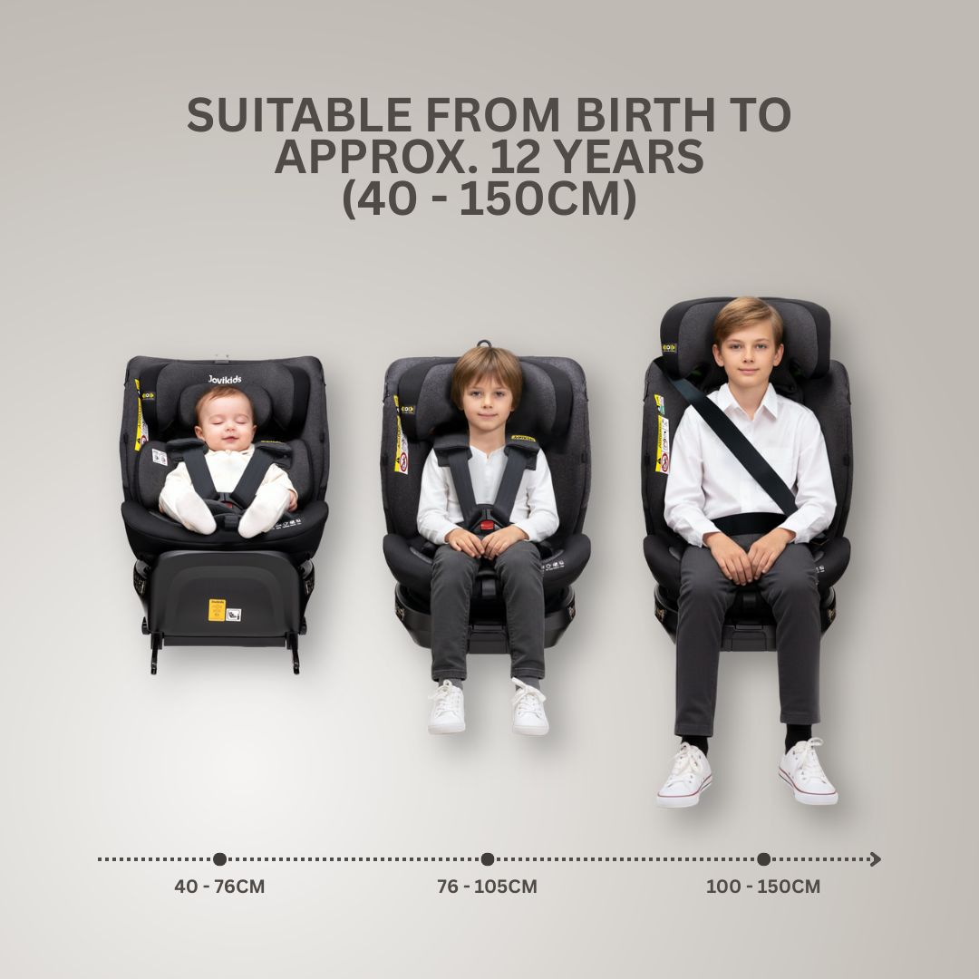 Jovikids Ranger TT 360° Rotating Car Seat i-Size, 40-150cm All-in-One 0-12 years