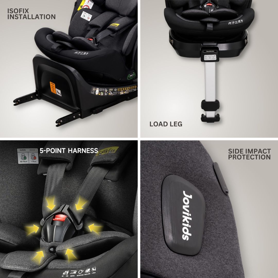 Jovikids Ranger 2 i-Size 360 Rotating Car Seat, 40-150cm  All-in-One