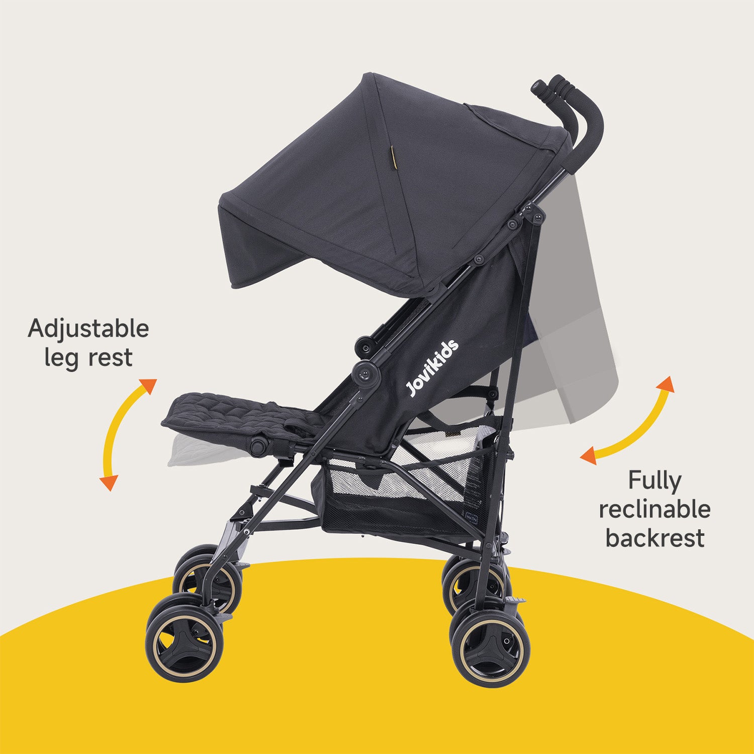 Jovikids Lightweight Baby Stroller Black