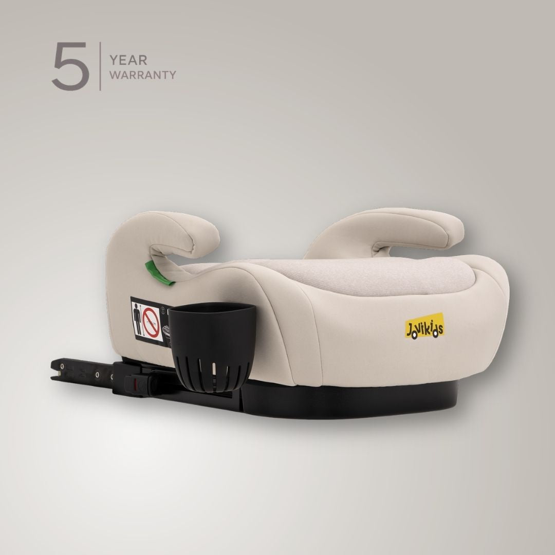 Jovikids OHHO+ ISOFIX Car Booster Seat, i-Size R129, 125-150 cm (6–12 Years) Milkstone