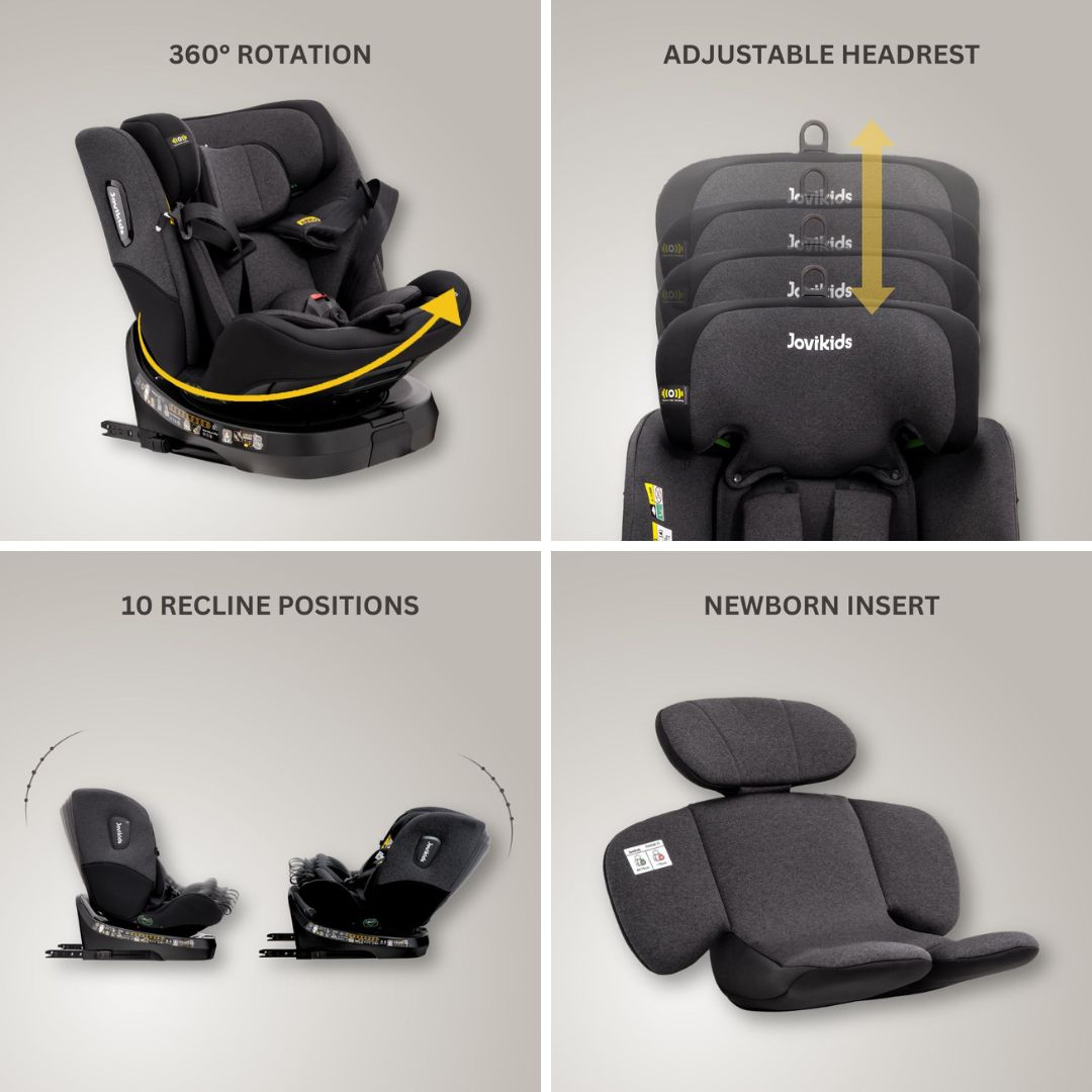 Jovikids Ranger TT 360° Rotating Car Seat i-Size, 40-150cm All-in-One 0-12 years
