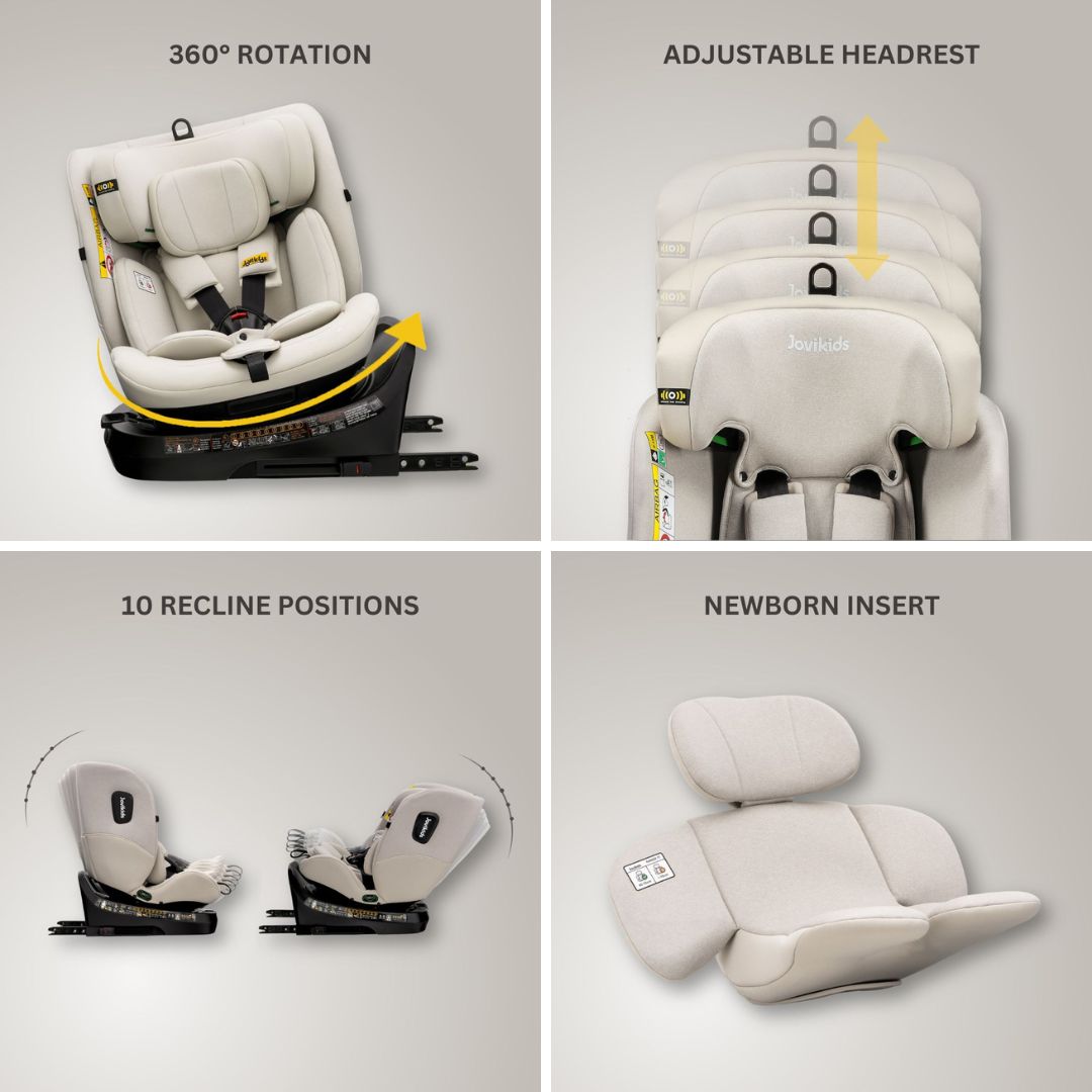 Jovikids Ranger TT 360° Rotating Car Seat i-Size, 40-150cm All-in-One 0-12 years
