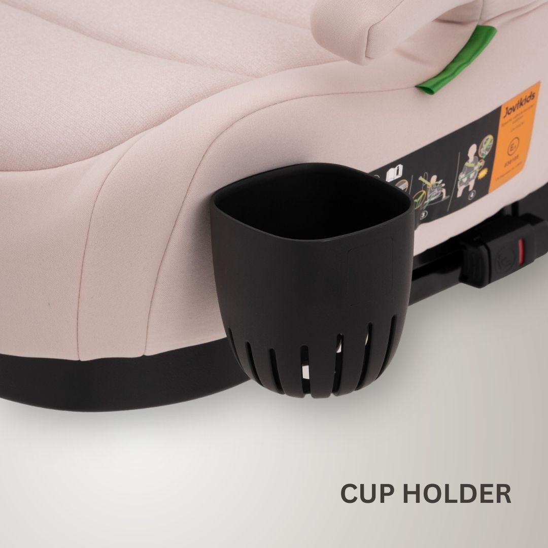 Jovikids OHHO+ ISOFIX Car Booster Seat, i-Size R129, 125-150 cm (6–12 Years) Rosewood